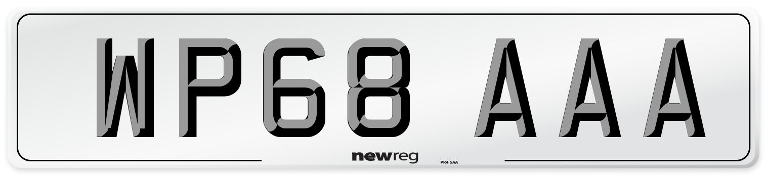 WP68 AAA Number Plate from New Reg